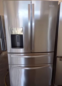 Whirlpool 4 Door Stainless Steel Refrigerator Fridge
