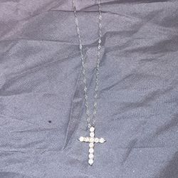 Silver CZ Cross