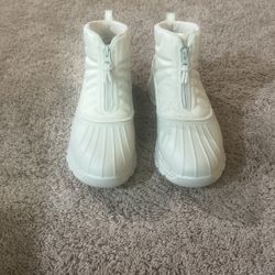 white Rain Boots