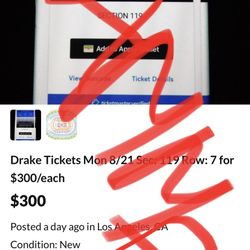 Scammer Drake Tickets