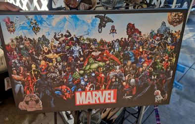 Marvel Characters Canvas Wall Art Print