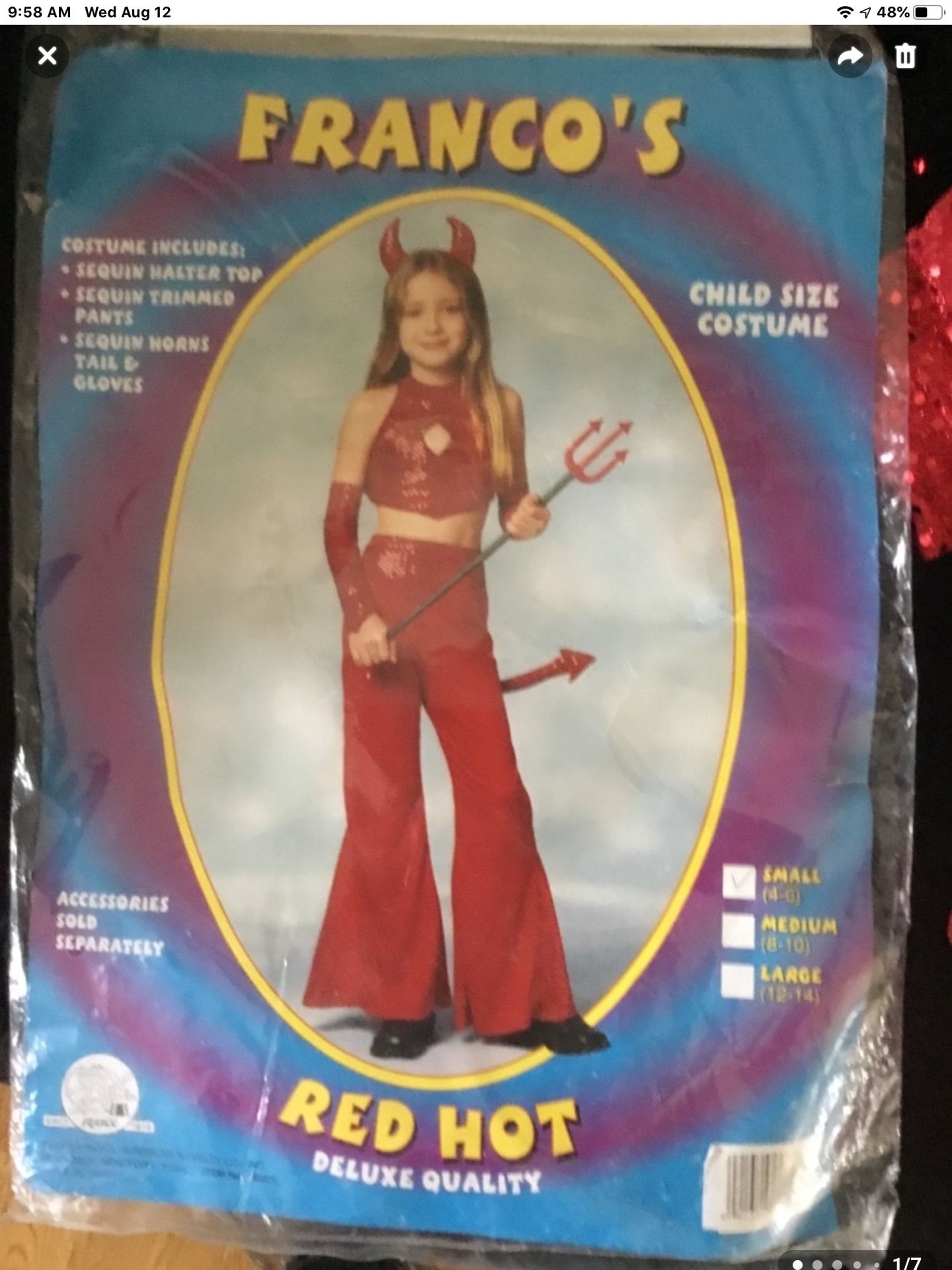 Halloween costume child size Small