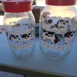 Vintage Cow Canisters Kitchen