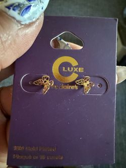 18KT gold plated  butterfly earrings