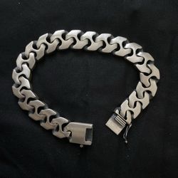 Sterling Silver Dragon Bone Cuban Link