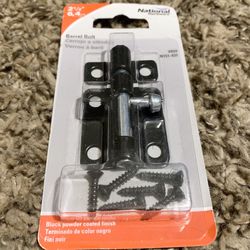 National Hardware Barrel Bolt Black 2-1/2 Inch