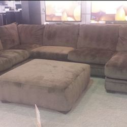 Suede Sectional 