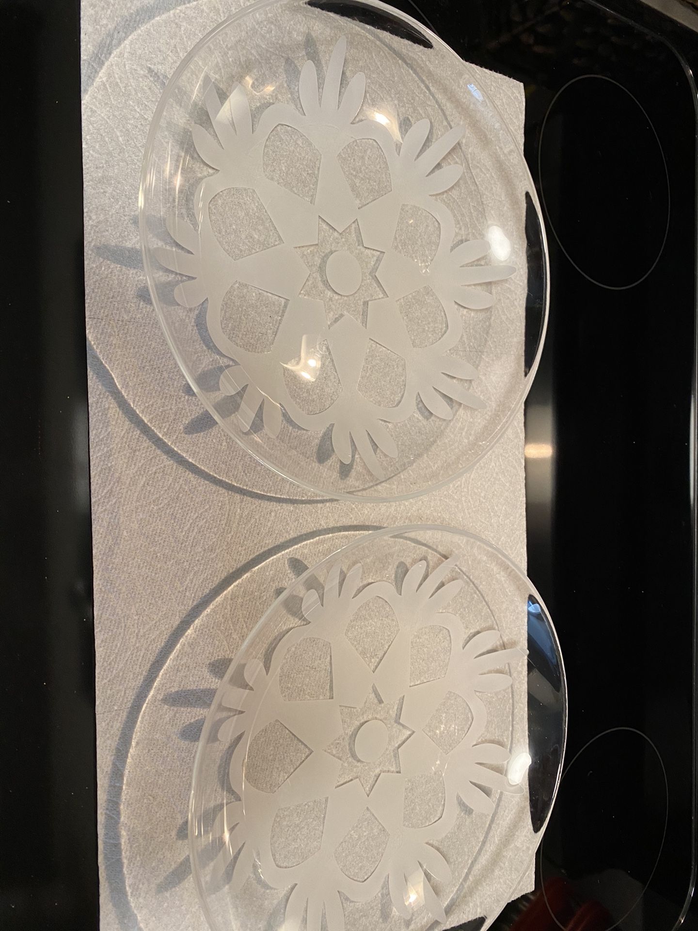 Glassware decorative dishwasher safe salad plates