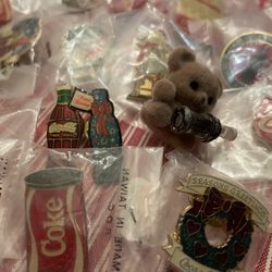 Collection Of Vintage Coca-Cola Branded Lapel Pins