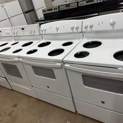 GE White Electric Ranges