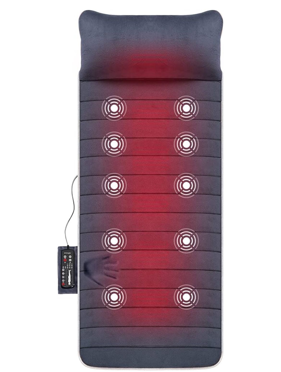 Snailax Memory Foam Full Body Massage Mat with Heat
