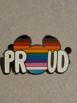 "Proud" Disney Pride Rainbow Mickey Icon Pin