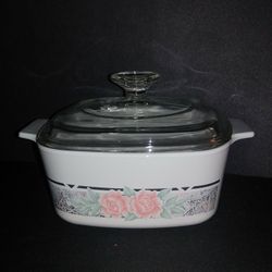 Corningware Silk & Roses Dish