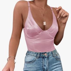 Metallic Pink Body Suit Size XXL 
