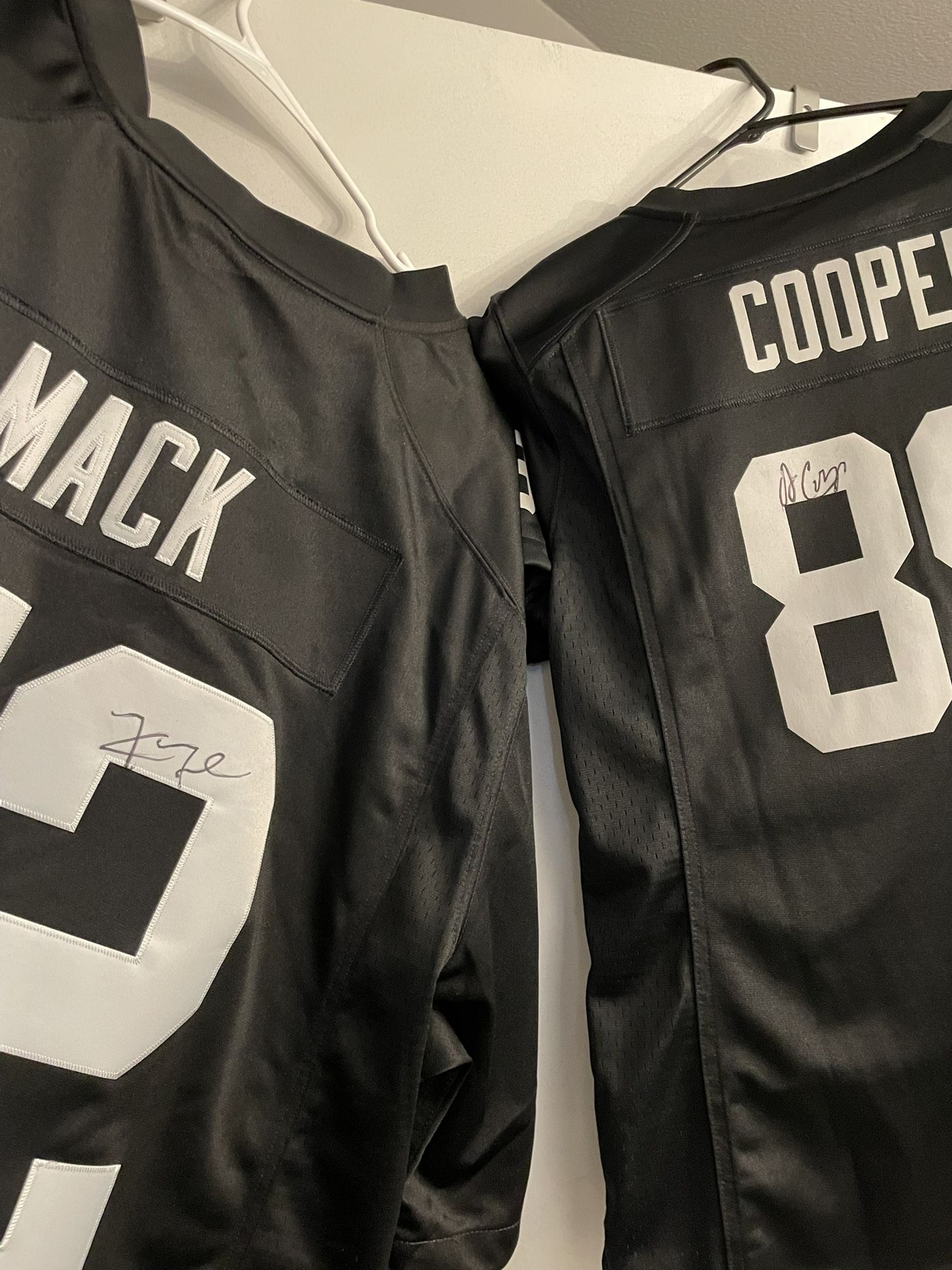 RAIDERS!his And Hers Official On The Field authentic jerseys autographed