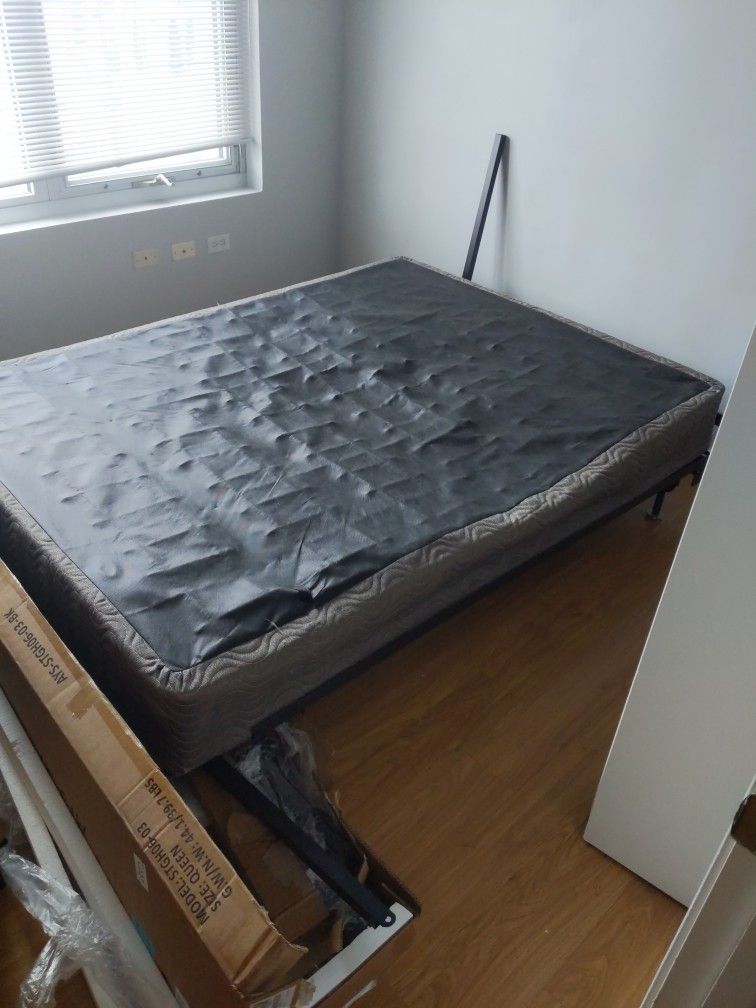 Queen Box Spring and Bed Frame FREE