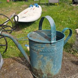 Old Metal Watering Can Garden Decor