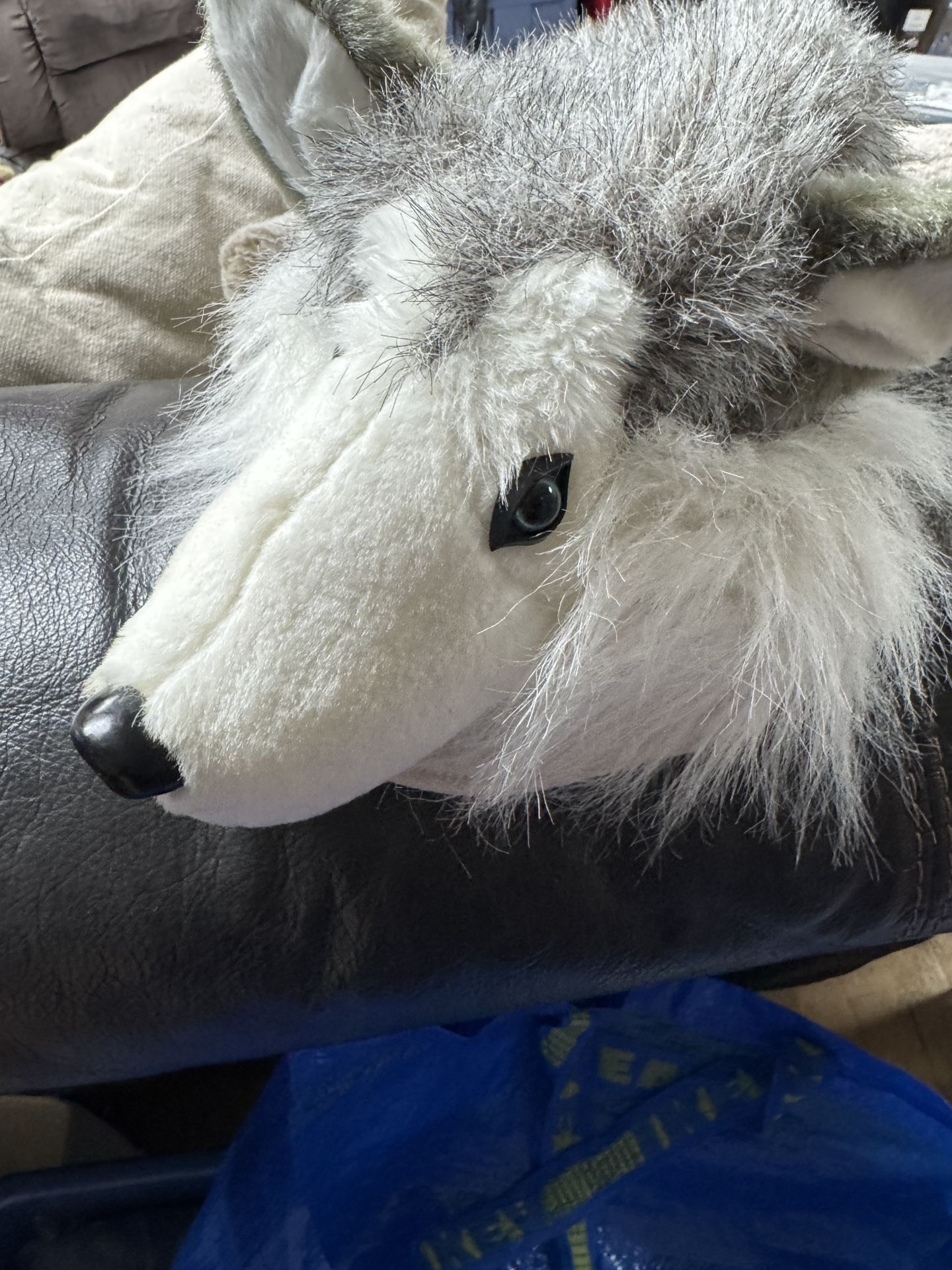 Realistic Husky Costume HatFaux Fur Adult