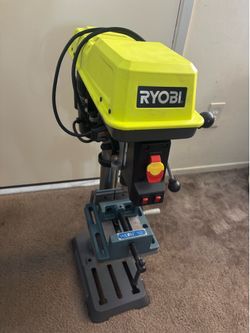 Drill press and accessories, with box