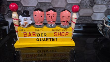 Vintage Barber Shop Quartet Novelty Figure Set
