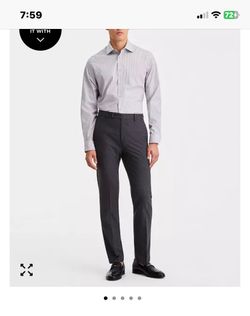 Men's Slim-Fit Solid Dress Pants