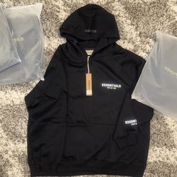 Black Essentials Hoodie