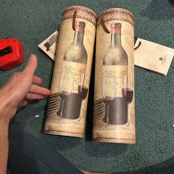 2 Wine Bottle Holders For Gifts