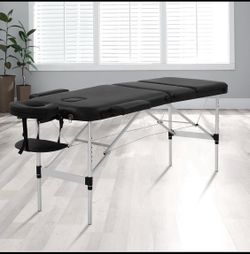New Procosia 73” Height Adjustable/Foldable Aluminum Massage Table Bed, Black