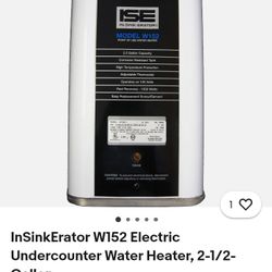 InSinkErator Electric 2 1/2 Water Heater