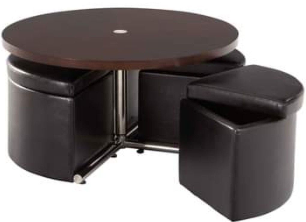 Height Adjustable Cofee Table With Ottoman Storages.