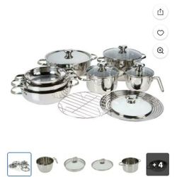 Wolfgang Puck 13 Piece Cookware Set - New