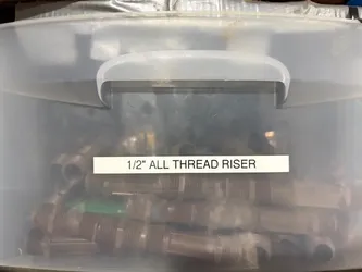 1/2” threaded riser - $1