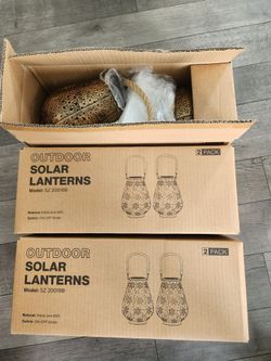 Outdoor Solar Lanterns 2-Pack (x3 Boxes)