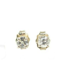14 K Gold .024 Diamond Stud Earrings 