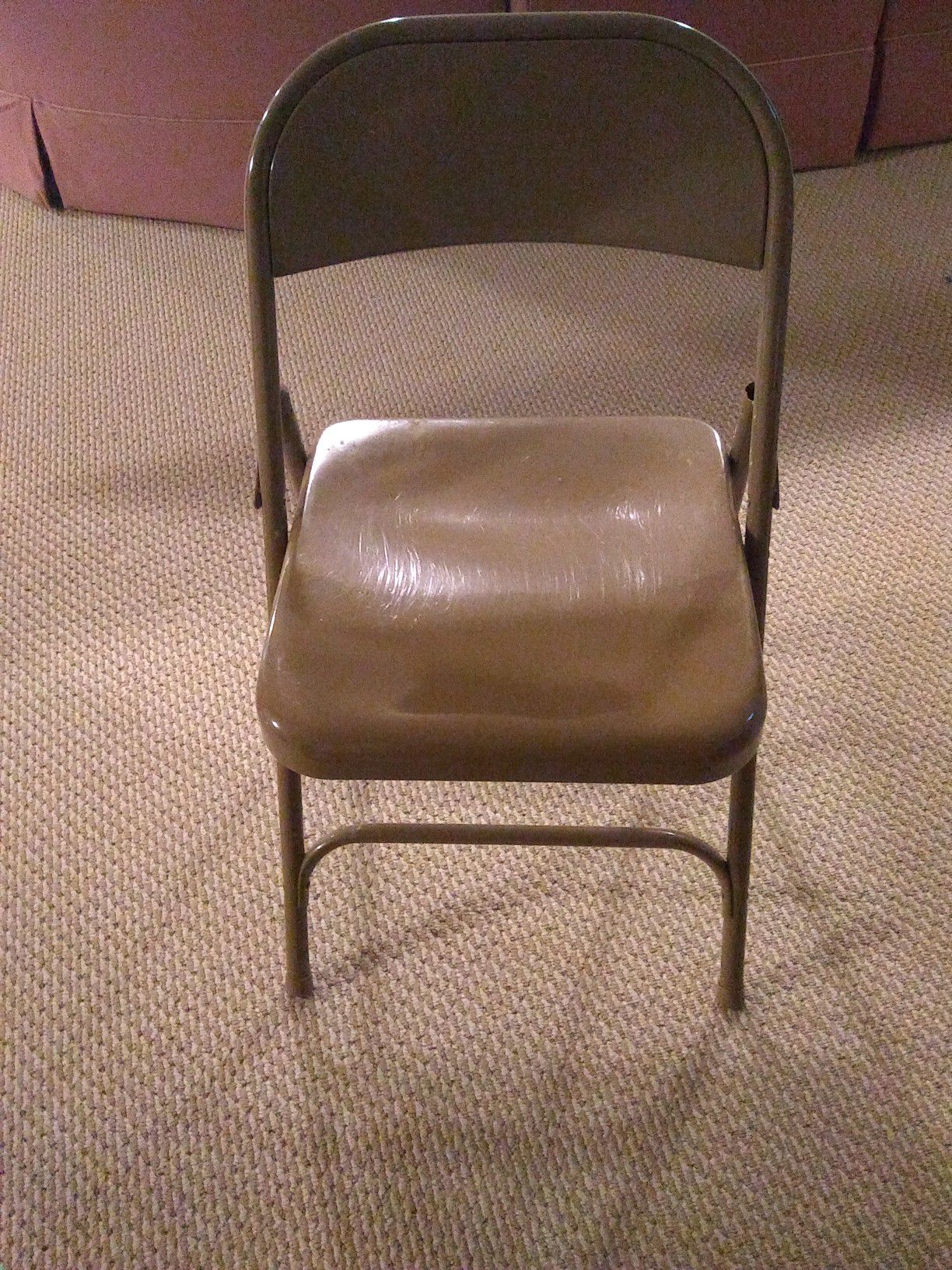 Folding metal chairs