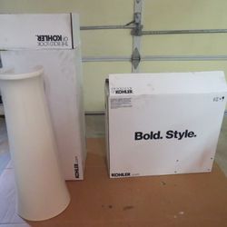 NIB Kohler Biscuit Pedestal Sink