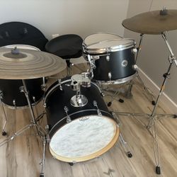 4-Piece Drum Kit w/ Cymbals And Accessories 