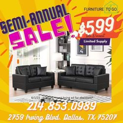 2 PC Sofa And Loveseat ( Ask For Jose)Se Habla Español