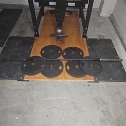 3 Sets IGX 55lb Plates And Olympic Bar 