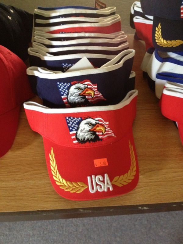 Lot of 10 USA eagle visors new