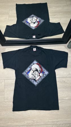 Vintage 1980s St Nick Jolly Ol Santa Claus Portrait Shirt