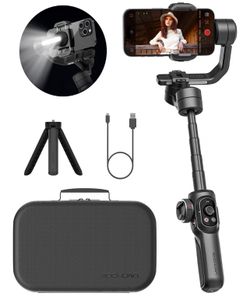 Gimbal Stabilizer for Smartphone, 3-Axis Industry-Standard Gimbal w/360°Rotation, Phone Stabilizer Built-in Extension Rod, Professional Gimbals w/Fill
