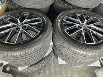 New 0 miles GX550 Lexus 20" Black Wheels Rims Tires OEM Factory