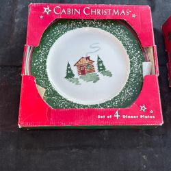 Mervyns Christmas Cabin Plates From 🇮🇹 