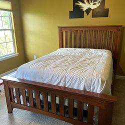 queen sized mission style bed frame 