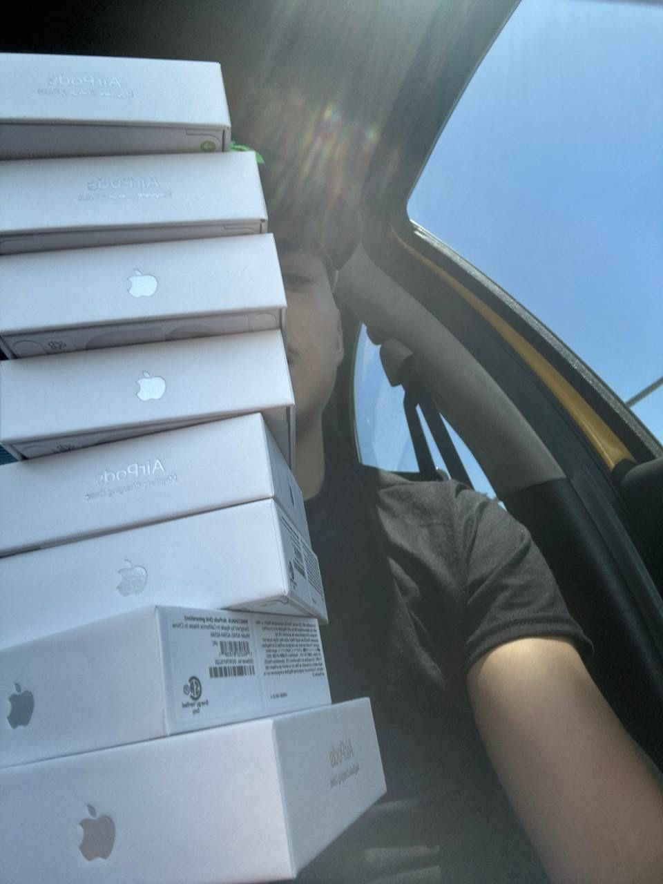 airpods for sell you can see there real by information on side in the second photo