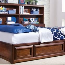 Pottery Barn Style Desk And Storage Bed. Contemporary high end furniture for kids and teens. 