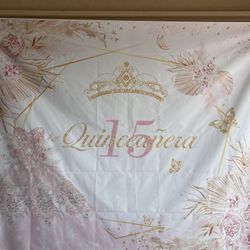 Quinceañera backdrop 