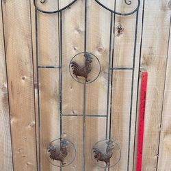 Rustic Rooster Garden Stake