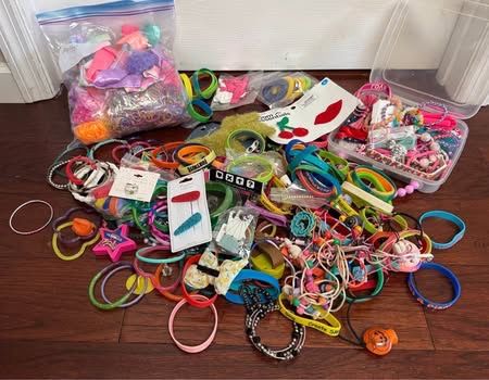 Large Lot of Girls Play Jewelry and Crafting Items Bracelets etc $10 for All 